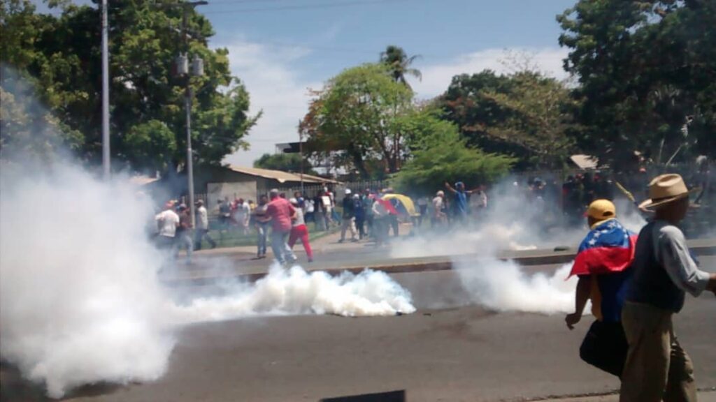 Tear Gas at a Protest in Caracas, Venezuela