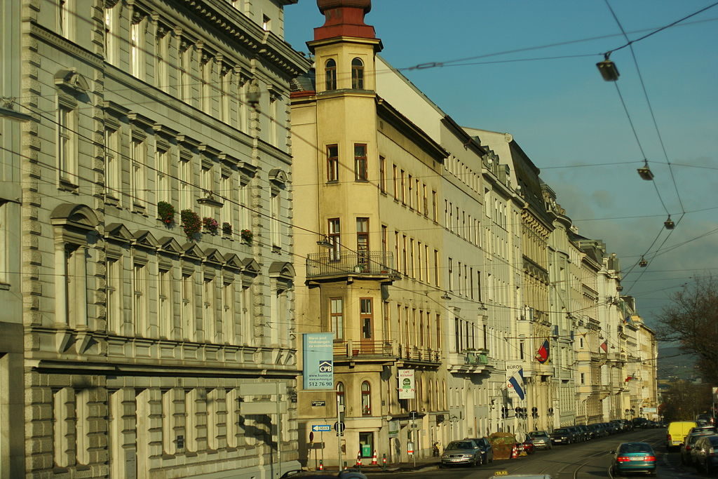 An image of the Venezuelan embassy in Vienna, Austria.