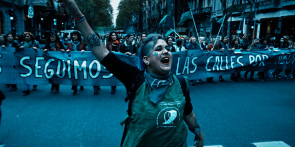 Que Sea Ley abortion march