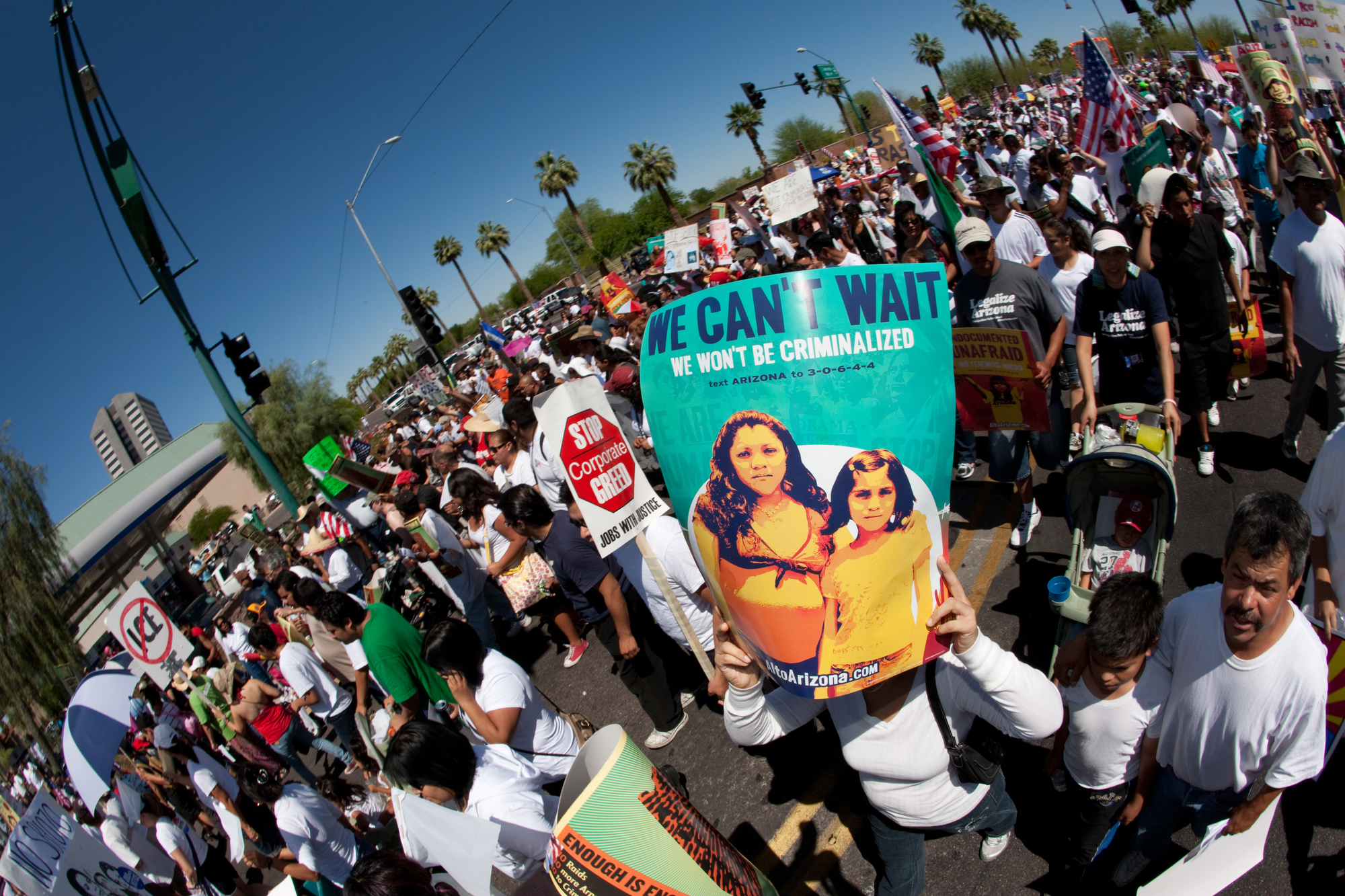 Protest immigration law arizona sb1070