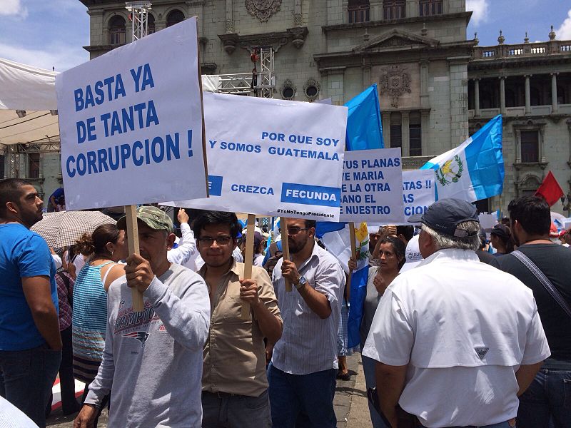 National strike protest in Guatemala against corruption